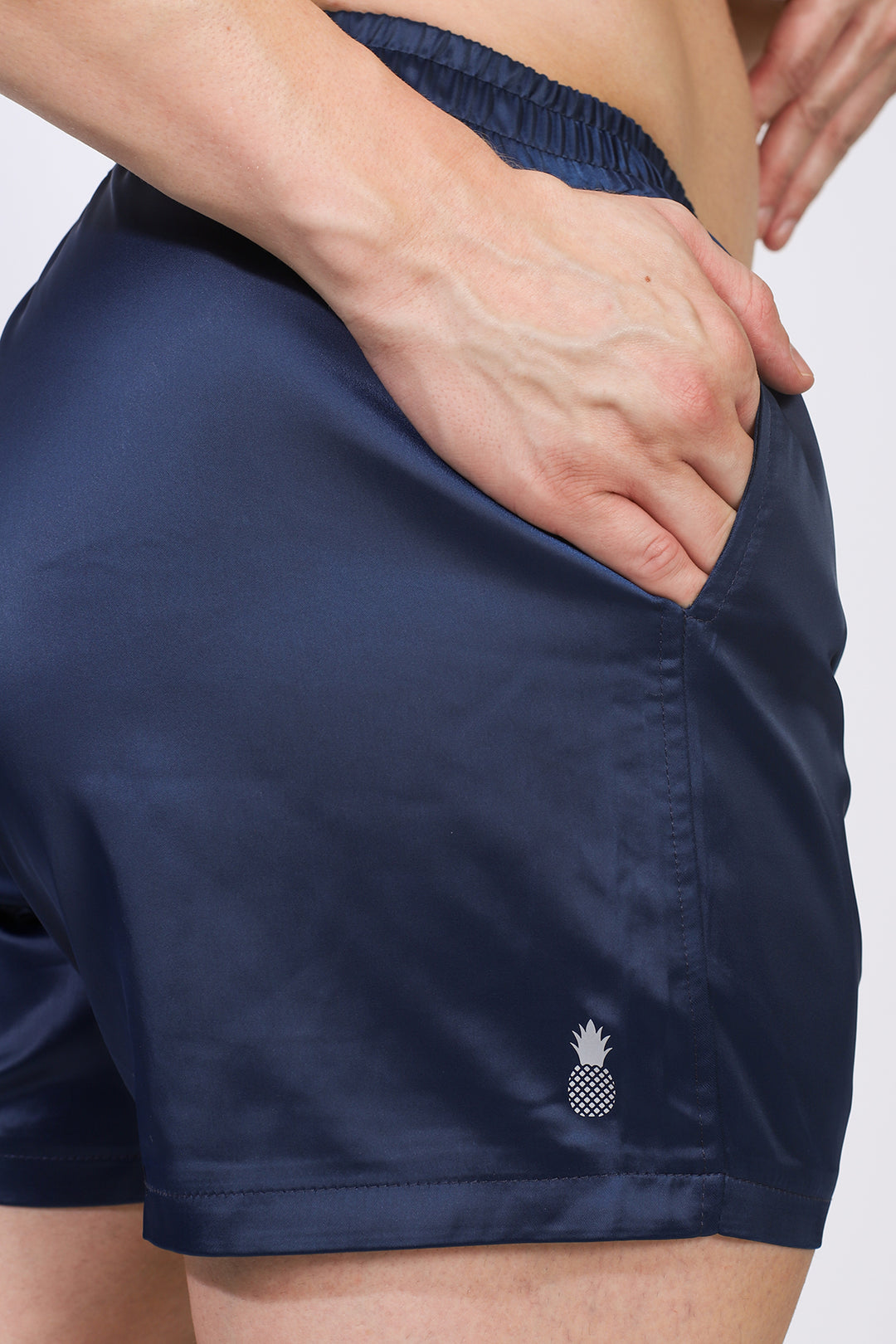 ShimmerFlex Active Shorts - Navy