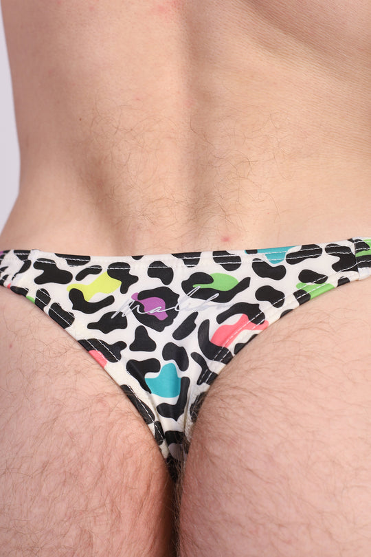 Cheeky Classic G-String Thong - Rainbow Leopard