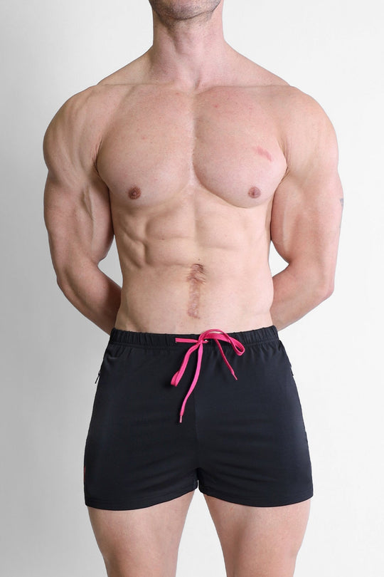 Karma 2" Short Shorts with Zipper Pockets - Black