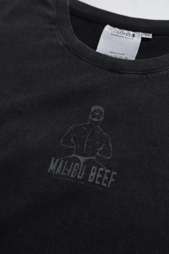 Vintage-Washed Drop-Shoulder Crop Tee - Beefcake