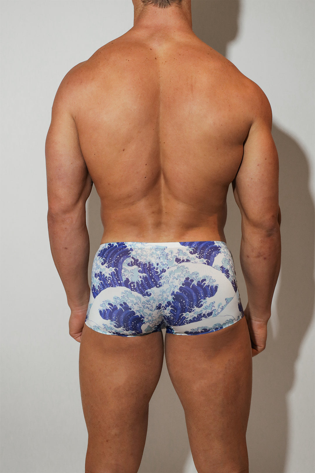 Come-Over Silky Seamless Boxer Briefs - Crashing Waves