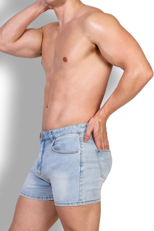 In-Your-Dreams 3.5" Denim Short Shorts - Sky Blue
