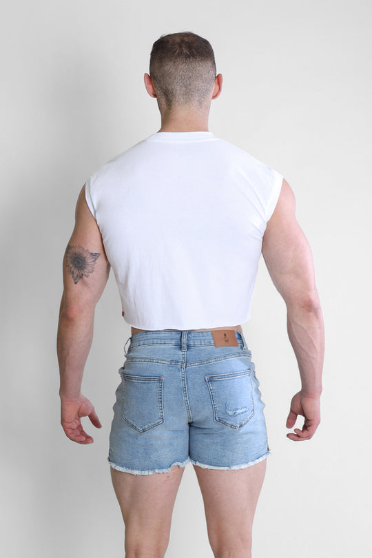 Escapism Muscle-Fit Crop Tank - Beef