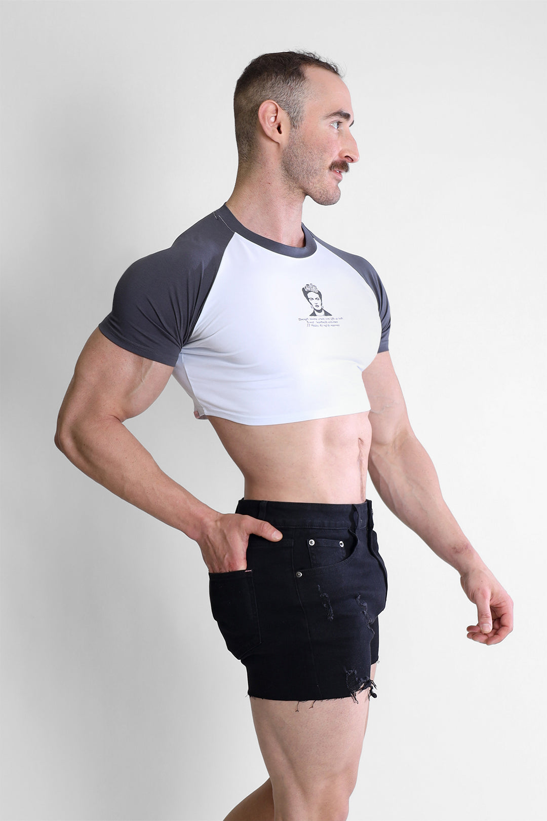 Muscle-Fit Crop Tee - Rebel Bloom