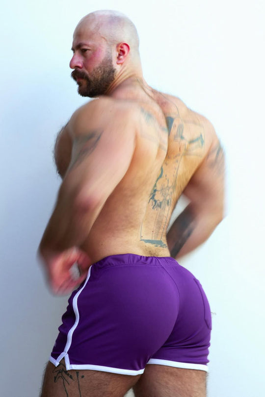 For-the-Night 2" Gym Short Shorts with Drawstring - Dark Plum