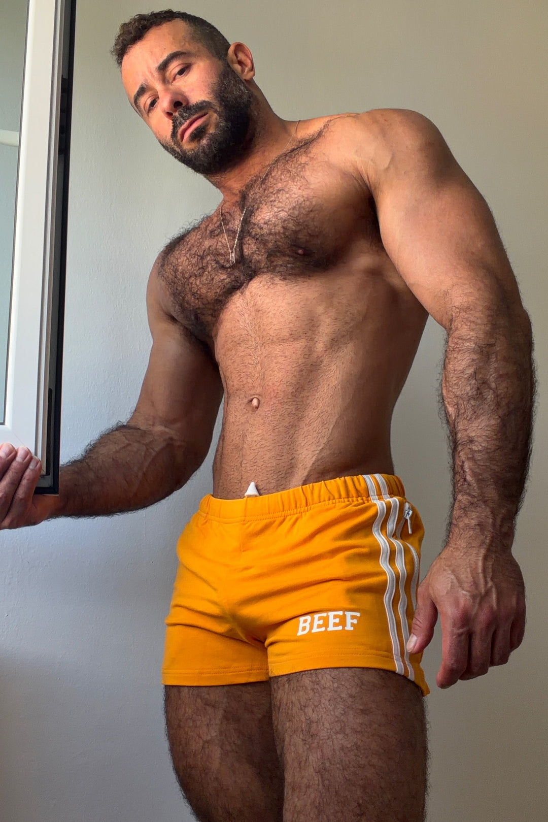 Varsity Boy Short Shorts - Tangerine Orange