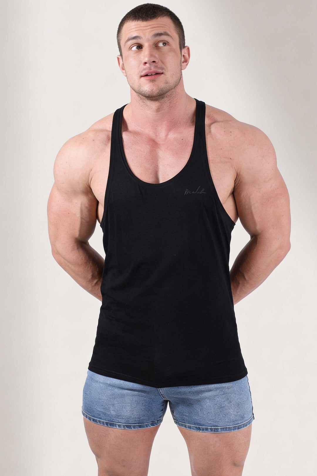 Gym Bae Classic Workout Stringer - Black