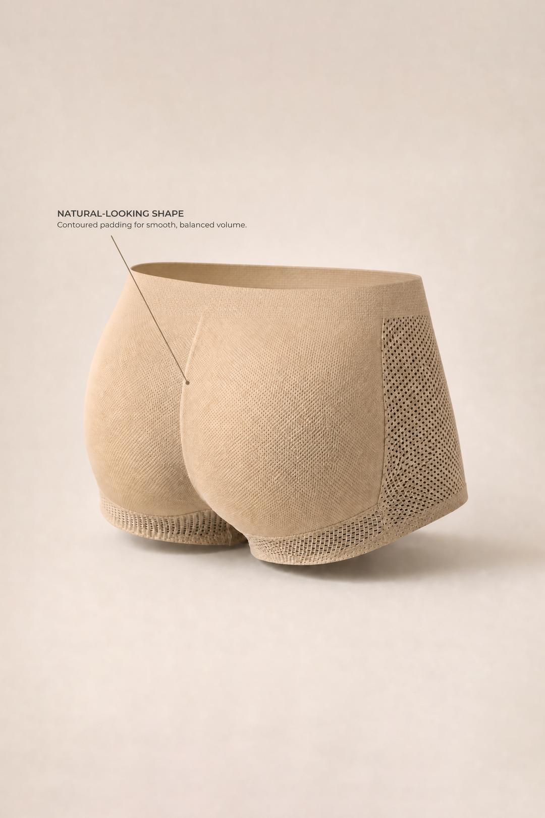 Quick Fix Padded Butt Lift Boxers - Nude