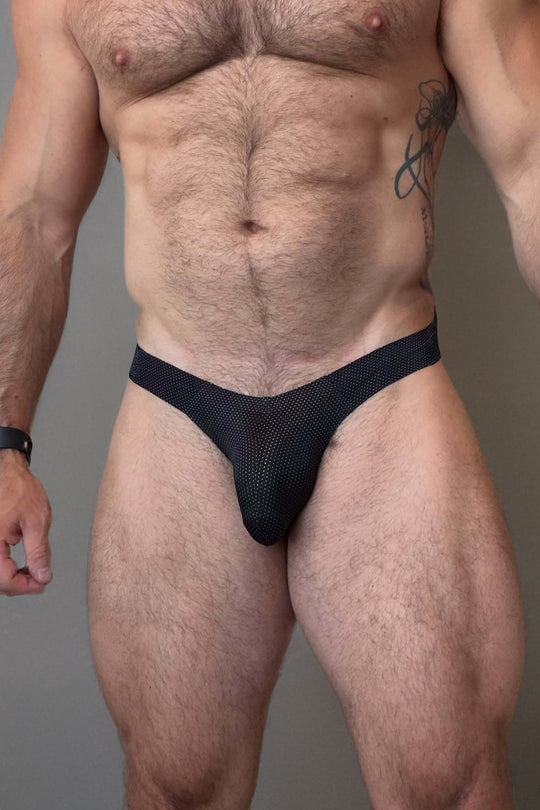 Shimmer Knit Seamless Briefs - Black