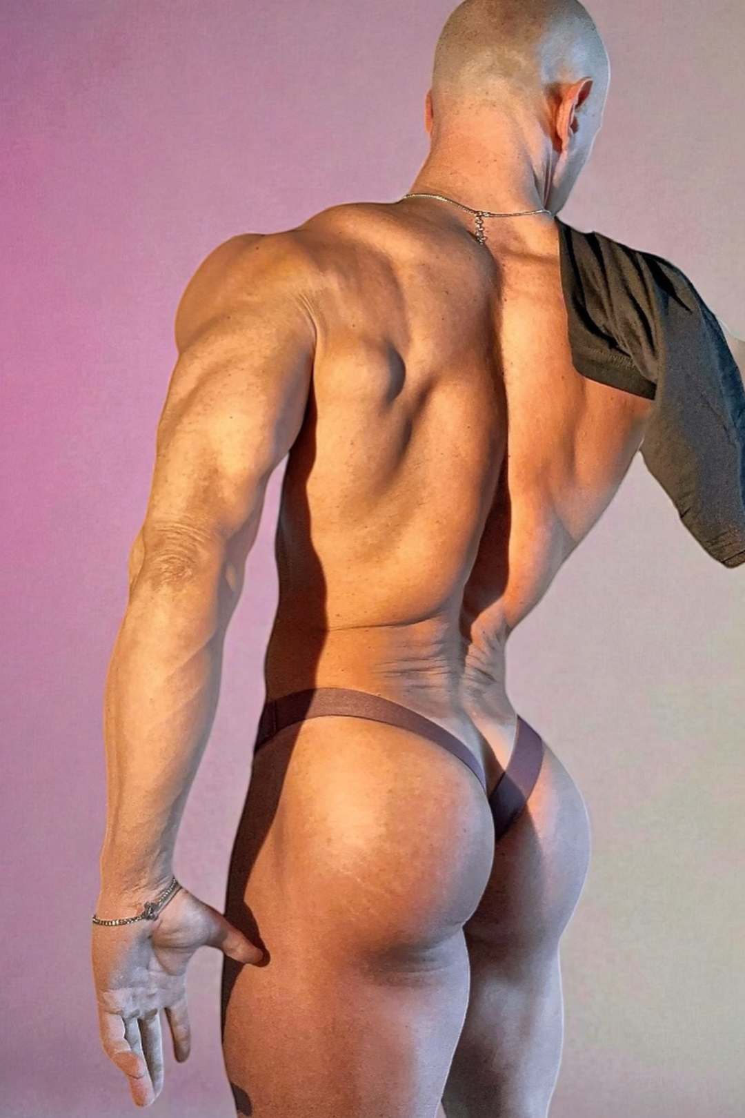 Deep Back V Jockstrap - Maroon