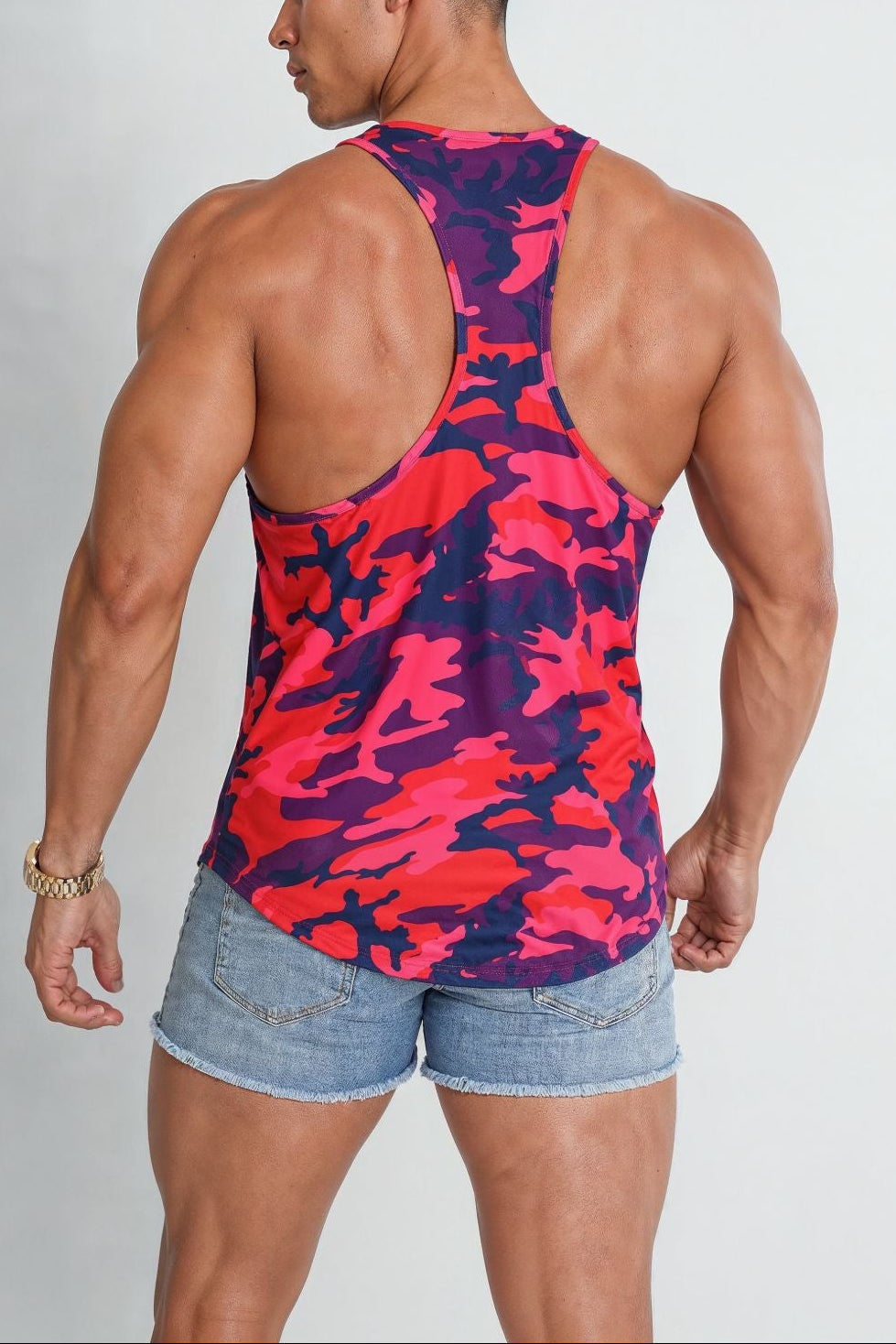 Feel-Me Scoop Bottom Tank - Purple Camo